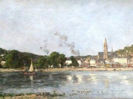 La Seine à Caudebec-en-Caux, par Eugène Boudin