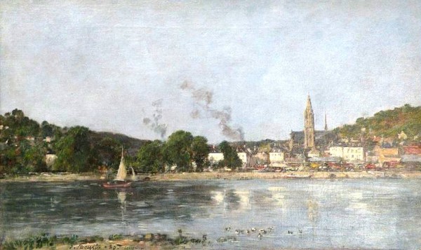La Seine à Caudebec-en-Caux, par Eugène Boudin