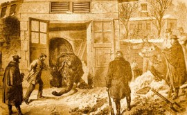 Abattage des éléphants du jardin d'Acclimatation à Paris en 1870