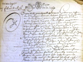 Contrat de mariage entre Jacques Gillier et Antoinette Nicou (Paris)