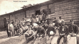 Photographie du camp de prisonniers de Hammelbourg durant la Première Guerre Mondiale