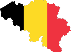 Carte de Belgique aux couleurs du drapeau belge