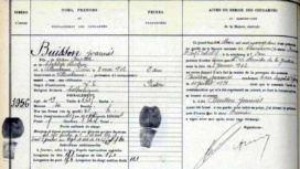 Registre d'écrou : identification et description du prisonnier